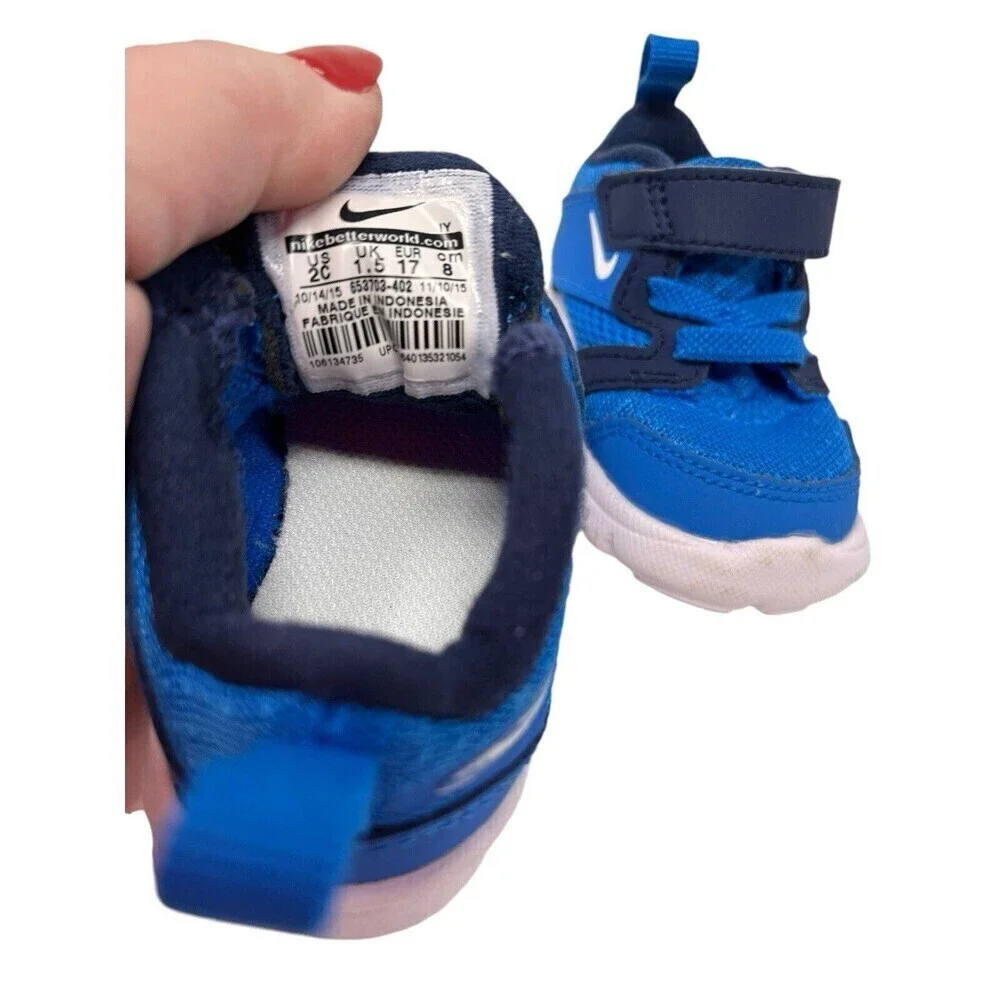Nike Flex Experience 3 Size 2C Baby Shoes Blue 653703 Infant Toddler Sneakers